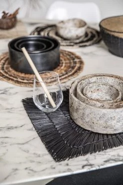 Bazar Bizar Sets De Table Set De Table Rectangulaire En Jonc De Mer -Tabliers et torchons Soldes set de table rectangulaire en jonc de mer 2