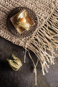 Bazar Bizar Sets De Table Set De Table Rectangulaire En Rotin Et Herbe De Mer -Tabliers et torchons Soldes set de table rectangulaire en rotin et herbe de mer 3