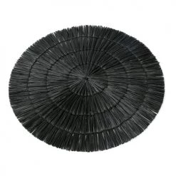 Bazar Bizar Sets De Table Set De Table Rond Alang Alang Noir