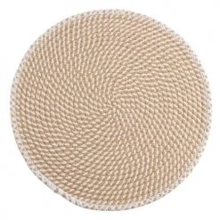 Maisons Du Monde Sets De Table Set De Table Rond Beige Et Blanc - Lot De 2