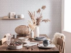 Maisons Du Monde Sets De Table Set De Table Rond Beige Et Blanc - Lot De 2 -Tabliers et torchons Soldes set de table rond beige et blanc 1000 11 27 194695 2