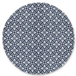 STC Sets De Table Set De Table Rond Carreau De Ciment Bleu Et Blanc D38cm