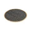 Wadiga Sets De Table Set De Table Rond En Fibre Bicolore Noir Et Marron D38cm