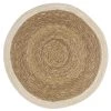 Maisons Du Monde Accessoires De Décoration De Table De Noël Set De Table Rond En Jute Blanc - Lot De 2
