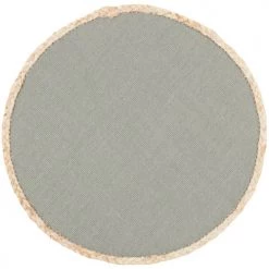 Maisons Du Monde Sets De Table Set De Table Rond En Jute Bleu Et Beige - Lot De 4