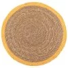 Maisons Du Monde Sets De Table Set De Table Rond En Jute Et Fibre Végétale Bordure Jaune - Lot De 4