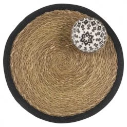 Tabliers et torchons Soldes -Tabliers et torchons Soldes set de table rond en jute noir 1000 3 34 172808 1