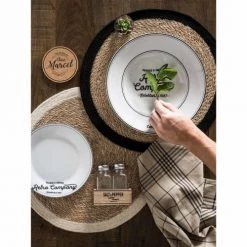 Maisons Du Monde Sets De Table Set De Table Rond En Jute Noir - Lot De 2 -Tabliers et torchons Soldes set de table rond en jute noir 1000 3 34 172808 8