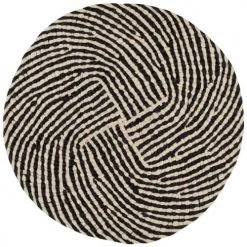 Maisons Du Monde Sets De Table Set De Table Rond En Papier Beige Et Marron - Lot De 4