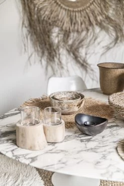 Bazar Bizar Sets De Table Set De Table Rond En Rotin Naturel -Tabliers et torchons Soldes set de table rond en rotin naturel 3