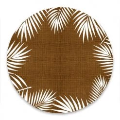 STC Sets De Table Set De Table Rond Tropical Marron D38cm