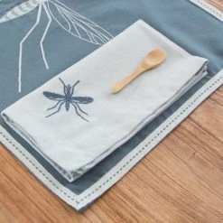 Febronie Sets De Table Set De Table (set De 4) En Coton 50x35 Bleu Paon -Tabliers et torchons Soldes set de table set de 4 en coton 50x35 bleu paon 3