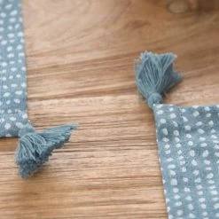 Febronie Sets De Table Set De Table (set De 4) En Coton 50x35 Bleu Paon -Tabliers et torchons Soldes set de table set de 4 en coton 50x35 bleu paon 9