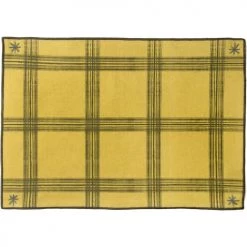 Febronie Sets De Table Set De Table (set De 4) En Coton 50x35 Jaune Et Kaki