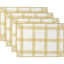 Febronie Sets De Table Set De Table (set De 4) En Coton 50x35 Jaune Zest -Tabliers et torchons Soldes set de table set de 4 en coton 50x35 jaune zest 11