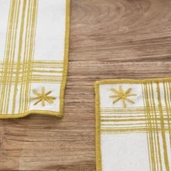 Febronie Sets De Table Set De Table (set De 4) En Coton 50x35 Jaune Zest -Tabliers et torchons Soldes set de table set de 4 en coton 50x35 jaune zest 13
