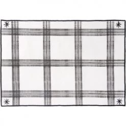 Febronie Sets De Table Set De Table (set De 4) En Coton 50x35 Noir -Tabliers et torchons Soldes set de table set de 4 en coton 50x35 noir 32