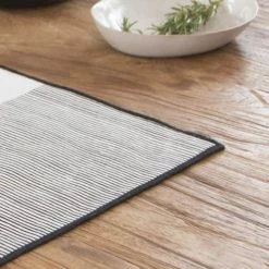 Febronie Sets De Table Set De Table (set De 4) En Coton 50x35 Noir -Tabliers et torchons Soldes set de table set de 4 en coton 50x35 noir 41