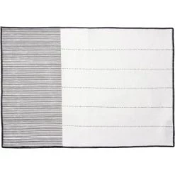 Febronie Sets De Table Set De Table (set De 4) En Coton 50x35 Noir -Tabliers et torchons Soldes set de table set de 4 en coton 50x35 noir 42