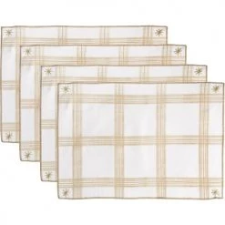 Febronie Sets De Table Set De Table (set De 4) En Coton 50x35 Sable -Tabliers et torchons Soldes set de table set de 4 en coton 50x35 sable 22