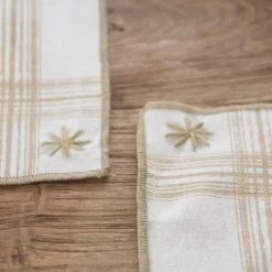 Febronie Sets De Table Set De Table (set De 4) En Coton 50x35 Sable -Tabliers et torchons Soldes set de table set de 4 en coton 50x35 sable 24