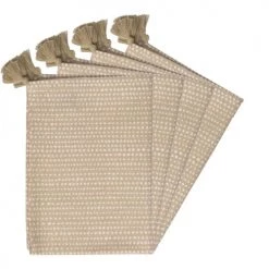 Febronie Sets De Table Set De Table (set De 4) En Coton 50x35 Sable -Tabliers et torchons Soldes set de table set de 4 en coton 50x35 sable 6