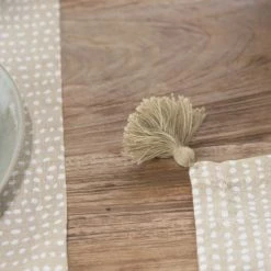 Febronie Sets De Table Set De Table (set De 4) En Coton 50x35 Sable -Tabliers et torchons Soldes set de table set de 4 en coton 50x35 sable 7