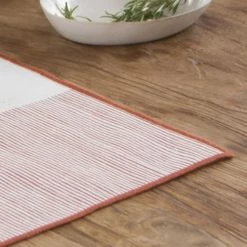 Febronie Sets De Table Set De Table (set De 4) En Coton 50x35 Terracotta -Tabliers et torchons Soldes set de table set de 4 en coton 50x35 terracotta 21