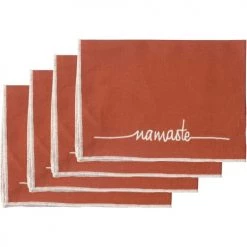 Febronie Sets De Table Set De Table (set De 4) En Coton 50x35 Terracotta -Tabliers et torchons Soldes set de table set de 4 en coton 50x35 terracotta 24