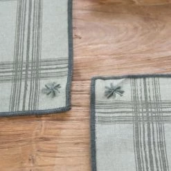 Febronie Sets De Table Set De Table (set De 4) En Coton 50x35 Vert Lichen -Tabliers et torchons Soldes set de table set de 4 en coton 50x35 vert lichen 23