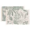 Maisons Du Monde Sets De Table En Coton Bio Vert Et écru (x2) - Lot De 2