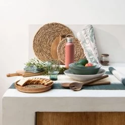 Maisons Du Monde Sets De Table En Coton Bio Vert Et écru (x2) - Lot De 2 -Tabliers et torchons Soldes sets de table en coton bio vert et ecru x2 1000 9 2 211931 3