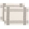 Maisons Du Monde Sets De Table En Coton, Blanc Et Noir 33x48 (x2)
