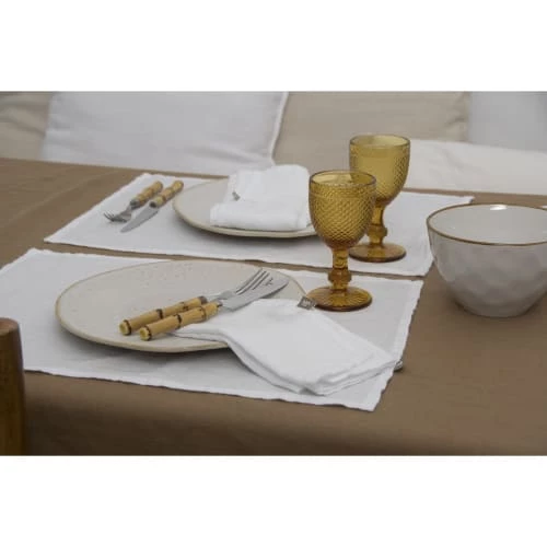 Febronie Sets De Table En Lin (x4) 30x50 Blanc 2 Febronie Sets De Table En Lin (x4) 30x50 Blanc – Image 2