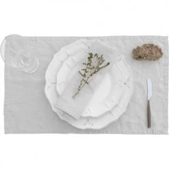 Febronie Sets De Table En Lin (x4) 30x50 Blanc 8 Febronie Sets De Table En Lin (x4) 30x50 Blanc -Tabliers et torchons Soldes sets de table en lin x4 30x50 blanc 2