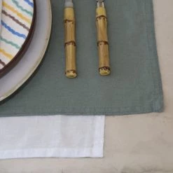 Febronie Sets De Table En Lin (x4) 30x50 Blanc 9 Febronie Sets De Table En Lin (x4) 30x50 Blanc -Tabliers et torchons Soldes sets de table en lin x4 30x50 blanc 3