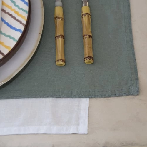 Febronie Sets De Table En Lin (x4) 30x50 Blanc 4 Febronie Sets De Table En Lin (x4) 30x50 Blanc – Image 4