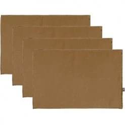 Febronie Sets De Table En Lin (x4) 30x50 Caramel