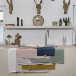 Febronie Sets De Table En Lin (x4) 30x50 Gris Perle -Tabliers et torchons Soldes sets de table en lin x4 30x50 gris perle 3