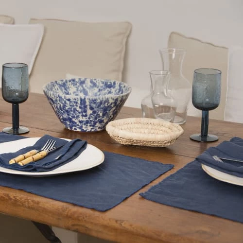 Febronie Sets De Table En Lin (x4) 30x50 Indigo 2 Febronie Sets De Table En Lin (x4) 30x50 Indigo – Image 2