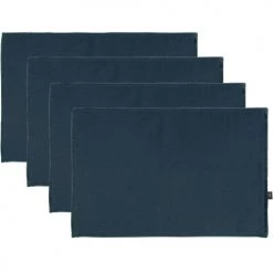Febronie Sets De Table En Lin (x4) 30x50 Indigo