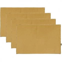 Febronie Sets De Table En Lin (x4) 30x50 Moutarde