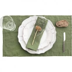 Febronie Sets De Table En Lin (x4) 30x50 Pistache -Tabliers et torchons Soldes sets de table en lin x4 30x50 pistache 2