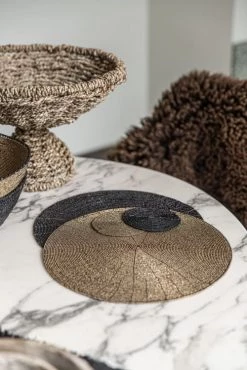 Bazar Bizar Sets De Table En Perles Noir -Tabliers et torchons Soldes sets de table en perles noir 2