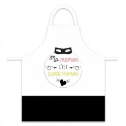 Enesco Tabliers Et Torchons Tablier Adulte à Nouer Ma Maman C'est Super Maman