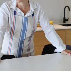 Maison Jean-Vier Tabliers Et Torchons Tablier Bleu 70x90 Cm -Tabliers et torchons Soldes tablier bleu 70x90 cm 3