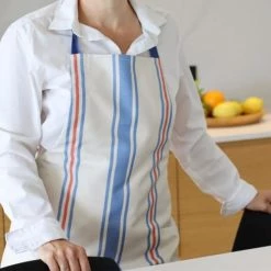 Maison Jean-Vier Tabliers Et Torchons Tablier Bleu 70x90 Cm -Tabliers et torchons Soldes tablier bleu 70x90 cm 5