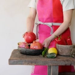 Le Jacquard Français Tabliers Et Torchons Tablier En Coton Cerise 90 X 96