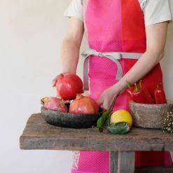 Le Jacquard Français Tabliers Et Torchons Tablier En Coton Cerise 90 X 96 -Tabliers et torchons Soldes tablier en coton cerise 90 x 96 3