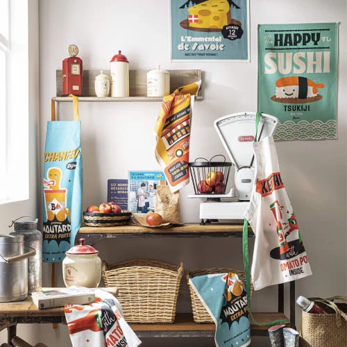 Coucke Tabliers Et Torchons Tablier En Coton Rouge 85x76 2 Coucke Tabliers Et Torchons Tablier En Coton Rouge 85x76 – Image 2